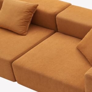 Corduroy Cloud — Canapé Droit en Velours Côtelé – Image 3