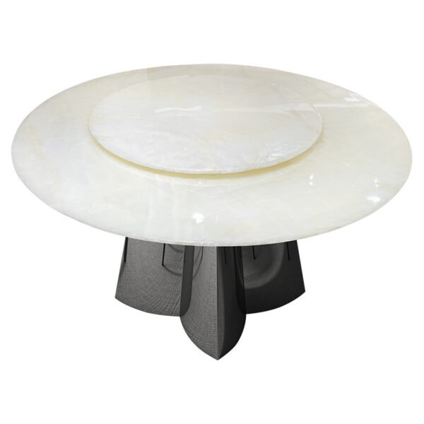 Tavolo Giada Bianca – Table Ronde en Marbre de Jade